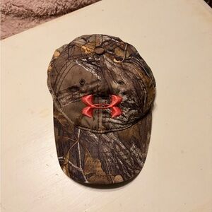 Under Armour Camo Cap with Pink Logo